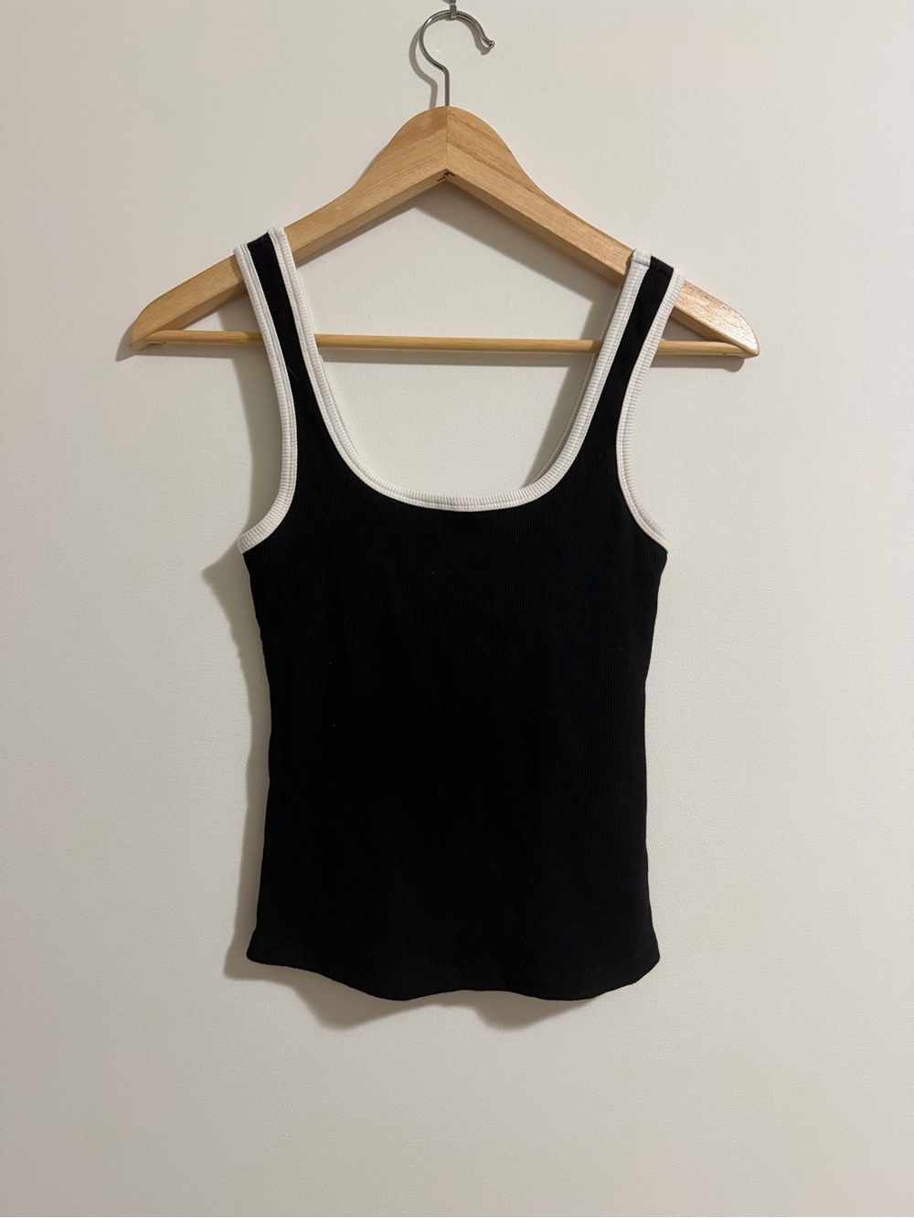 Dynamite Black Tank Top with White Trim